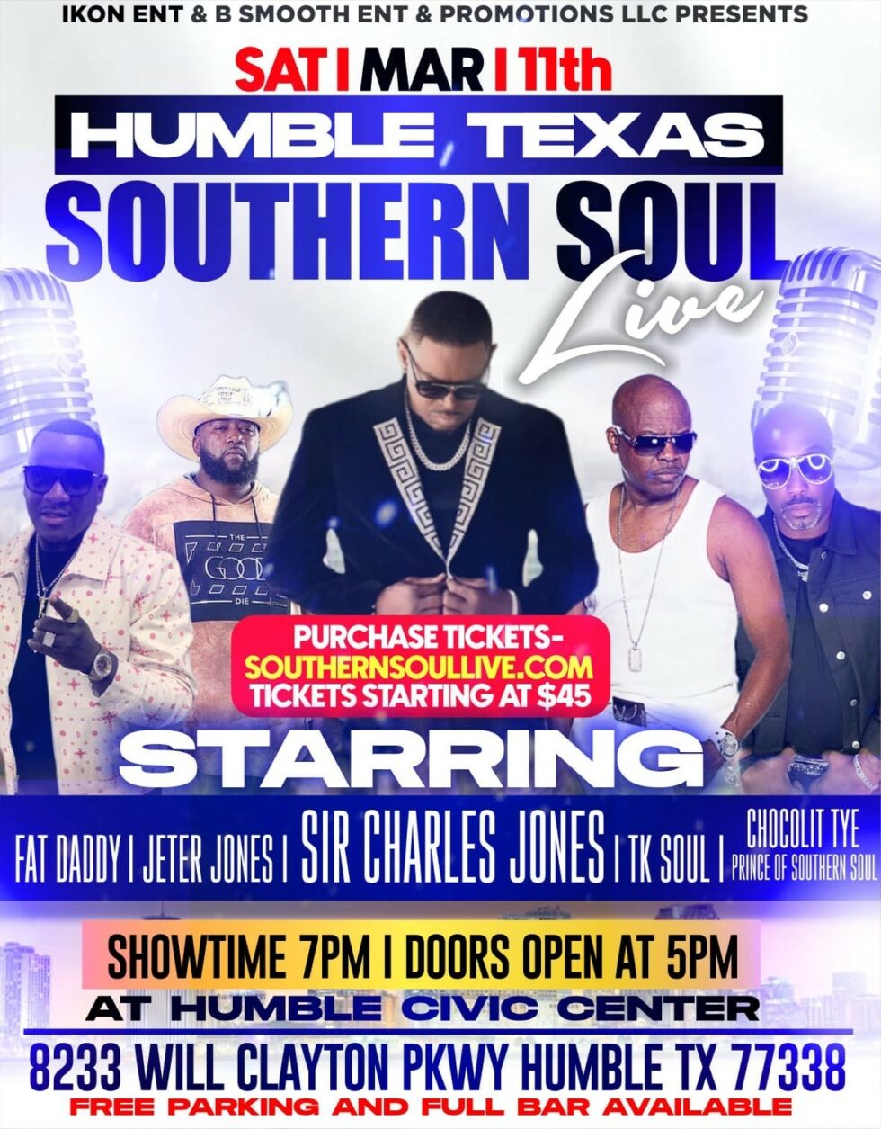 Humble Texas Southern Soul Live Concert Humble Civic Center & Arena